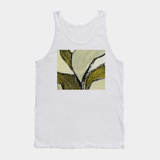 Abstract Oil Painting Olive Green 2c49 Tank Top